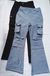 Patrón digital en formato PDF jeans semi acampanado con bolsas cargo para tela stretch