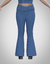 Patrón digital en formato PDF para la confección. Jeans acampanado cintura cruzada dama