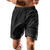 Bermuda tactel com elastano masculina academia bolso com ziper shorts com ziper