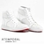 Sneakers Bota Blanca Top En Piel Exotica