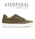 Sneakers Olive Piel De Becerro Mod. Copenhague - Atemporal
