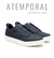 Sneakers Azul Piel De Becerro Mod. Monaco