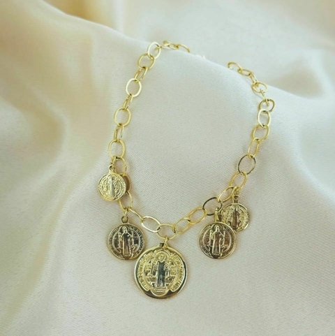 PULSEIRA MEDALHAS SÃO BENTO 10 UN