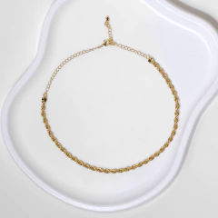 CHOKER BAIANINHA GROSSA BANHADA A OURO 18K (35+5) - comprar online