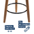 Kit 3 Banquetas Estofada Alta Napoles - Design Moderno - Móvel UP Decor