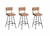 Kit 3 Banquetas Estofada Alta Madri - Design Moderno - comprar online