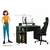 Mesa Para Escritório e Gamer com Prateleiras e Suporte para Fone - loja online