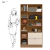 Armário Multiuso 92 cm 2 Portas 2 Gavetas Com Espelho - Joy - Móvel UP Decor