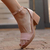 Sandalia Dama Siry Color Beige Negro Talle 40