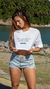 Cropped CRAZIO Fill yourself with love // Branco