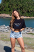 Cropped CRAZIO Fill yourself with love // Preto