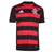 Camisa masculina do Flamengo, com listras vermelhas e pretas, modelo I 25/26 da Adidas.