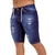 Bermuda Jeans Masculina Destroyed Escura 342017 - BAZAR ALMA JEANS