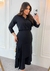 Conjunto Blusa e Saia Alfaiataria Evangélico Preto Com Botão 3261 - comprar online
