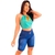 Short Jeans Feminino Cintura Alta Modelo Ciclista 321001 - loja online