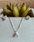 Conjunto colar e brinco zircônia gota