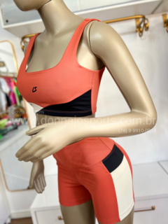 Conjunto Top e Short Bolso Lateral - Loja Donna Jô Sports & Stilus