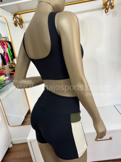 Conjunto Top e Short Bolso Lateral - Loja Donna Jô Sports & Stilus