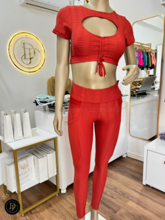 Conjunto Cropped e Legging Ondinha Fitness - comprar online