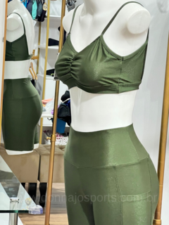 Conjunto Top e Short Canelado Com Bolsos Laterais - loja online