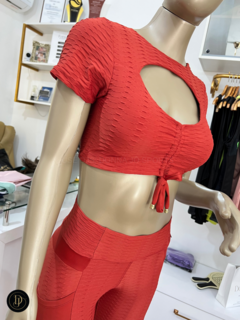 Conjunto Cropped e Legging Ondinha Fitness na internet