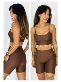 Conjunto Top e Short Canelado Run Bolsos Laterais na internet