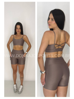 Conjunto Top e Short Canelado Run Bolsos Laterais na internet