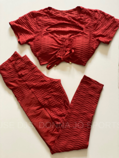 Conjunto Cropped e Legging Ondinha Fitness na internet