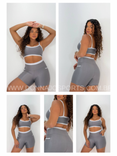 Conjunto Top e Short Bicolor Bolsos Laterais - comprar online