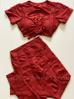 Conjunto Cropped e Legging Ondinha Fitness - loja online