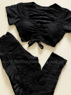 Conjunto Cropped e Legging Ondinha Fitness