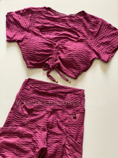 Conjunto Cropped e Legging Ondinha Fitness - loja online
