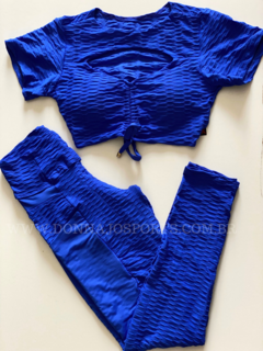Conjunto Cropped e Legging Ondinha Fitness