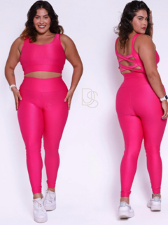 Conjunto Top e Legging Canelado Plus