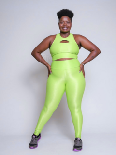 Conjunto Top e Legging Canelado Plus
