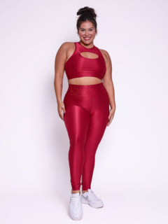 Conjunto Top e Legging Canelado Plus