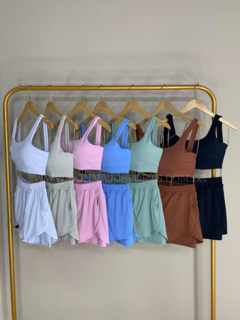 Conjunto Verão Fitness Top e Short Duplo - comprar online