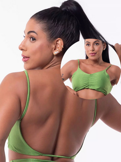 Top Fitness Costa nua Canelado