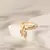 Anel - coraçao em rodolita penduradinho no banho de ouro 18k - comprar online