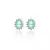 Brinco - pedra fusion turmalina verde e zircônias na prata 925 - Pizzicato Jewelry