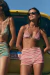 SHORT PIPA VELVET RAYAS ROSA BORDO - Ita Bikinis