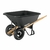 1U CARRETILLA PLASTICA 175 LTS DOBLE RUEDA NEUMATICA NEGRO
