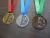 Medalhas de acrilico espelhado em dourado, prata e bronze