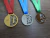 Medalhas de acrilico espelhado, primeiro, segundo e terceiro lugar