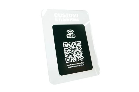 Placa com 1 QR Code em acrílico - comprar online