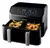 Freidora De Aire Sin Aceite Winco W139 Dual 9lts Color Negro