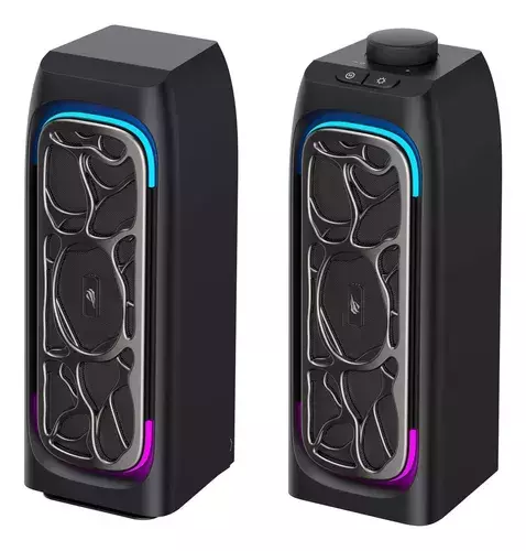 Barra Parlante 2 En 1 Havit Sk215 Pc Usb 3.5mm Bluetooth Rgb Color Negro - comprar online