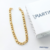 Pulseira Fígaro grossa - Aço dourado - masculino na internet