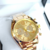 Relógio Redondo Dourado Cravejado - N Romanos - comprar online