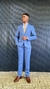 Terno Poliviscose Azul Ceano Xadrez |Charmeterno|